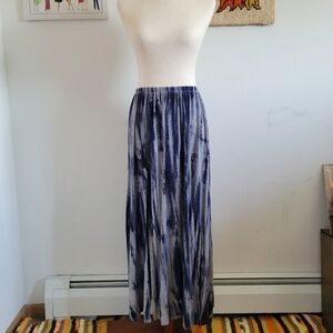 Paolino | Y2K Gray & Navy Tie Dye Maxi Skirt